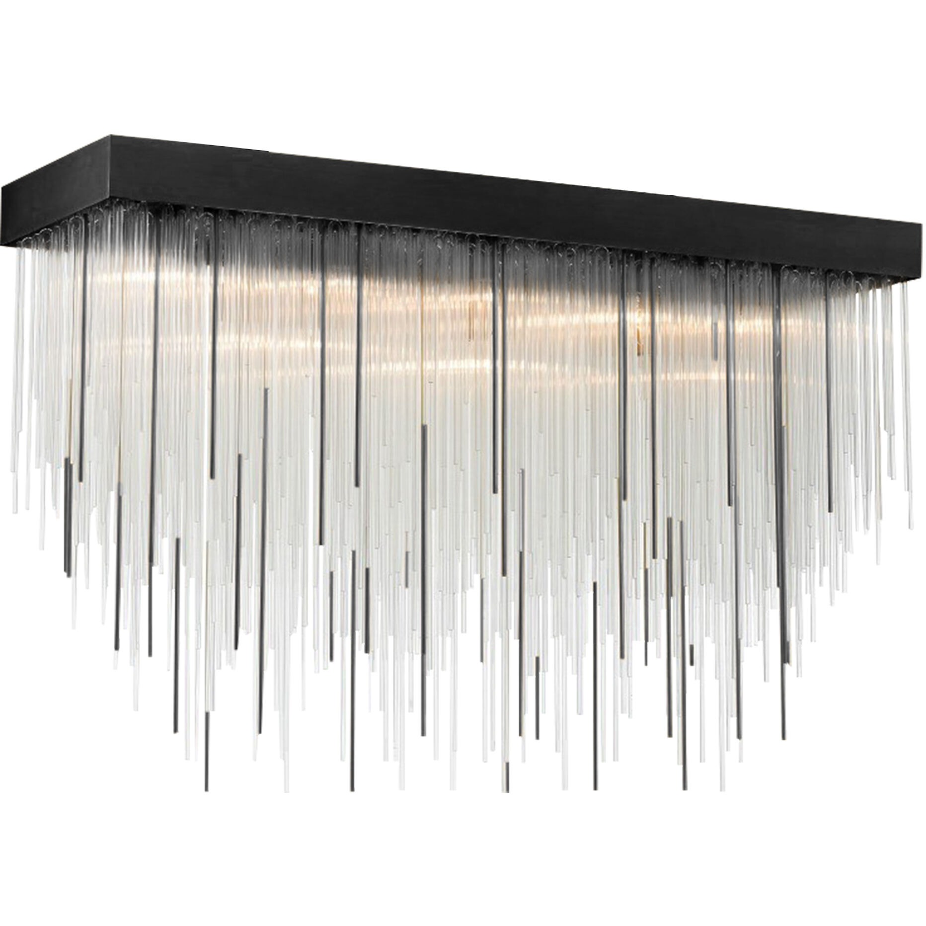 Waterfall 17 Light 14.25 inch Satin Brushed Black Chandelier Ceiling Light