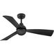 Una 44 inch Matte Black Fan