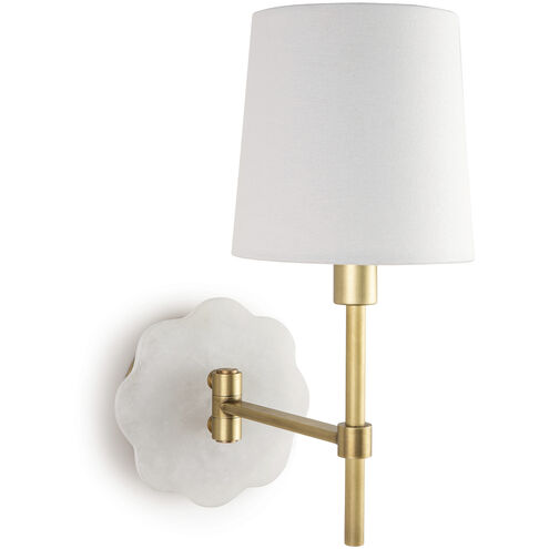 Mia 1 Light 6 inch Natural Brass Wall Sconce Wall Light, Swing Arm