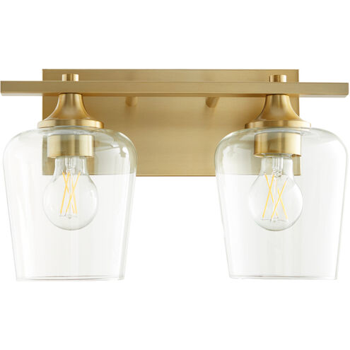 Veno 2 Light 14 inch Aged Brass Vanity Light Wall Light