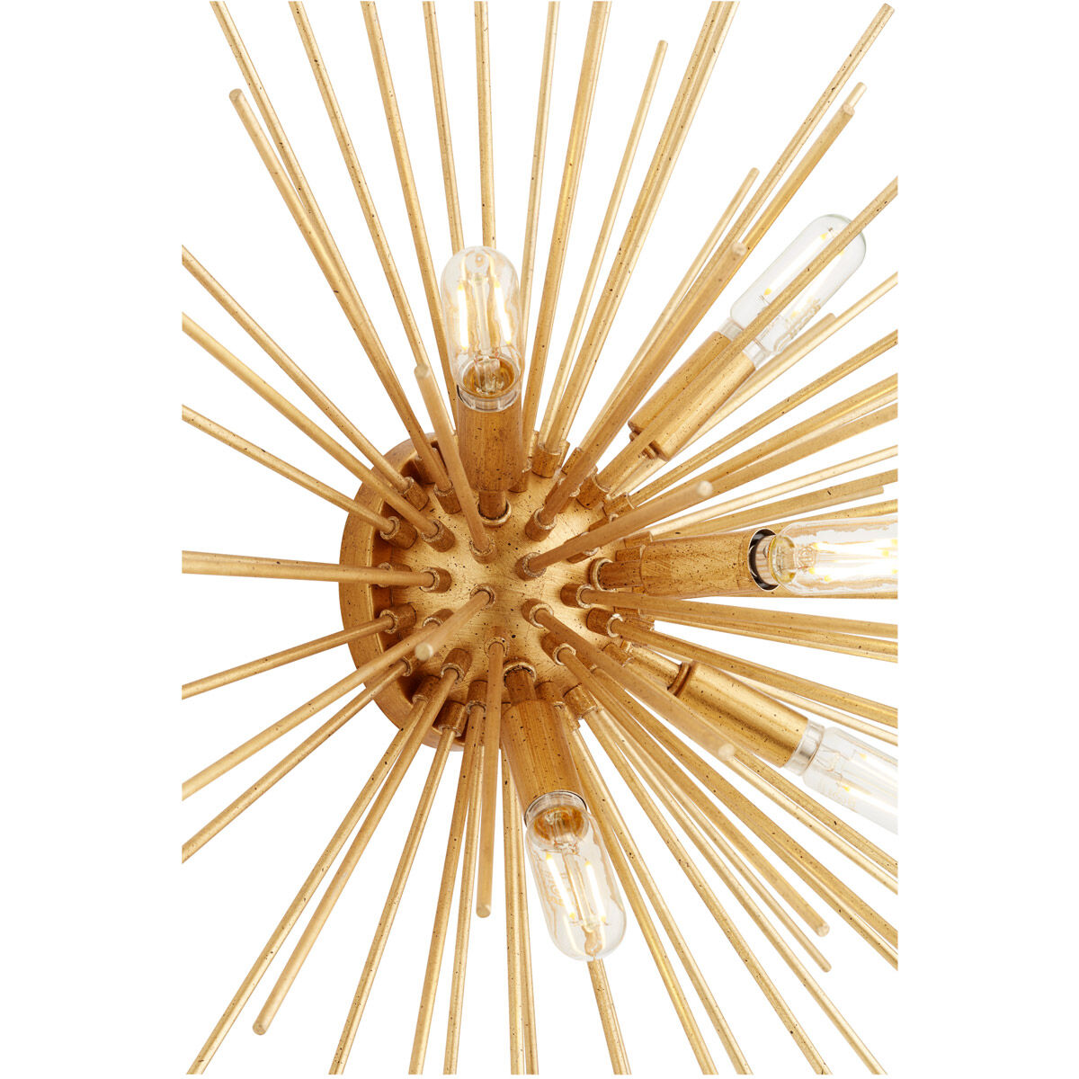 Electra 5 Light 20 inch Gold Leaf Flush Mount Ceiling Light