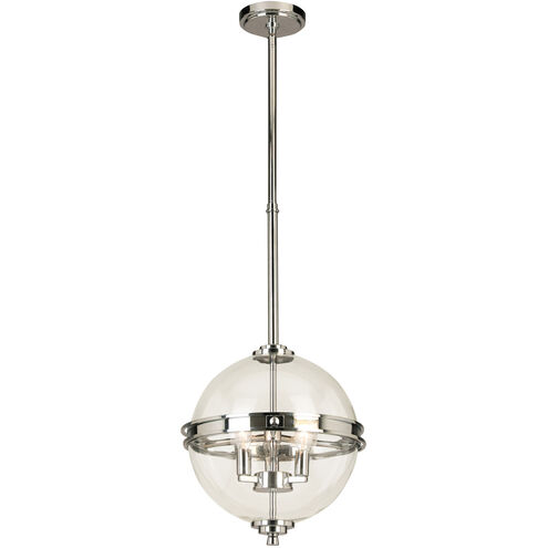 Cecilia 3 Light 13.11 inch Chrome Pendant Ceiling Light