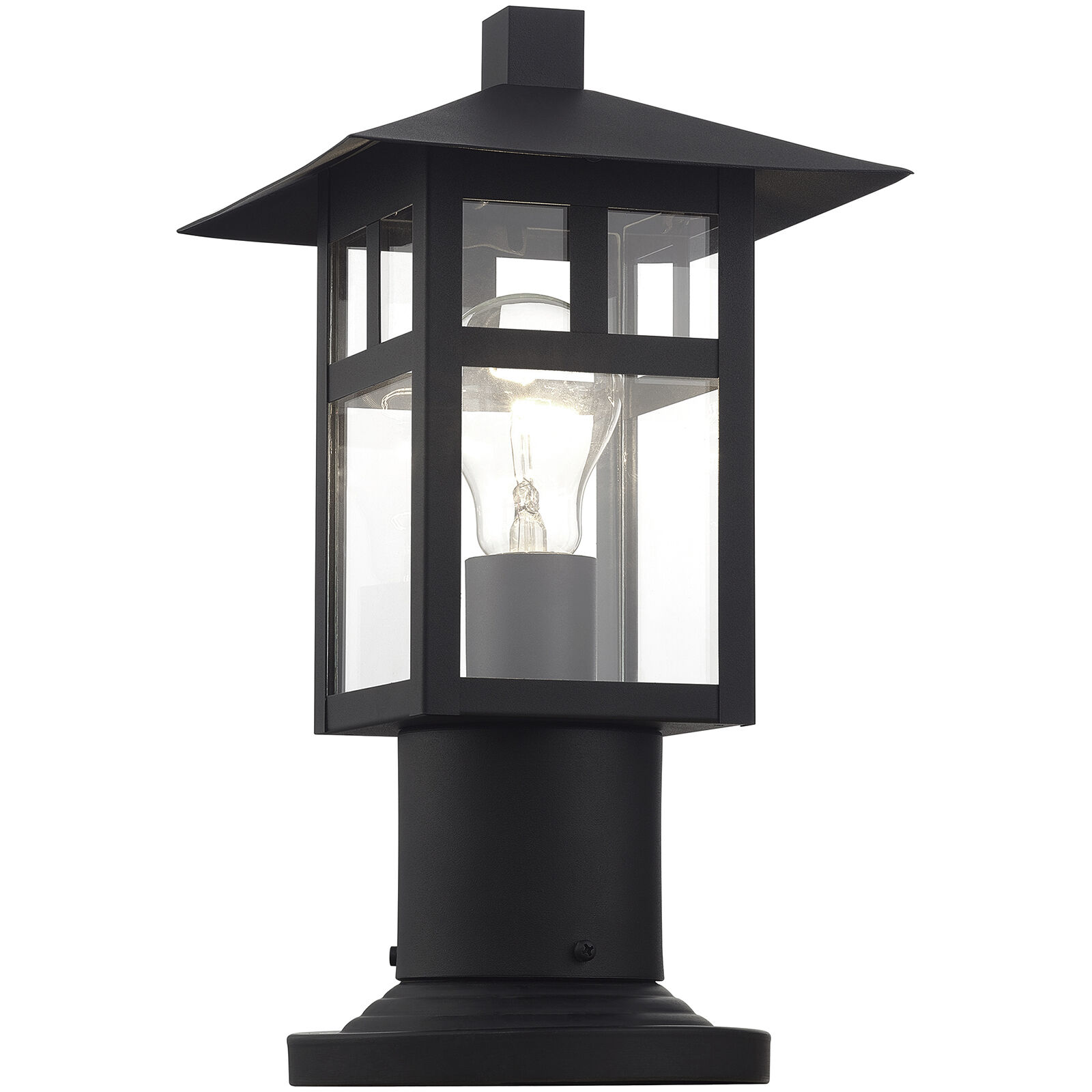 Crestlake 1 Light 11.75 inch Textured Black Outdoor Post Top Lantern