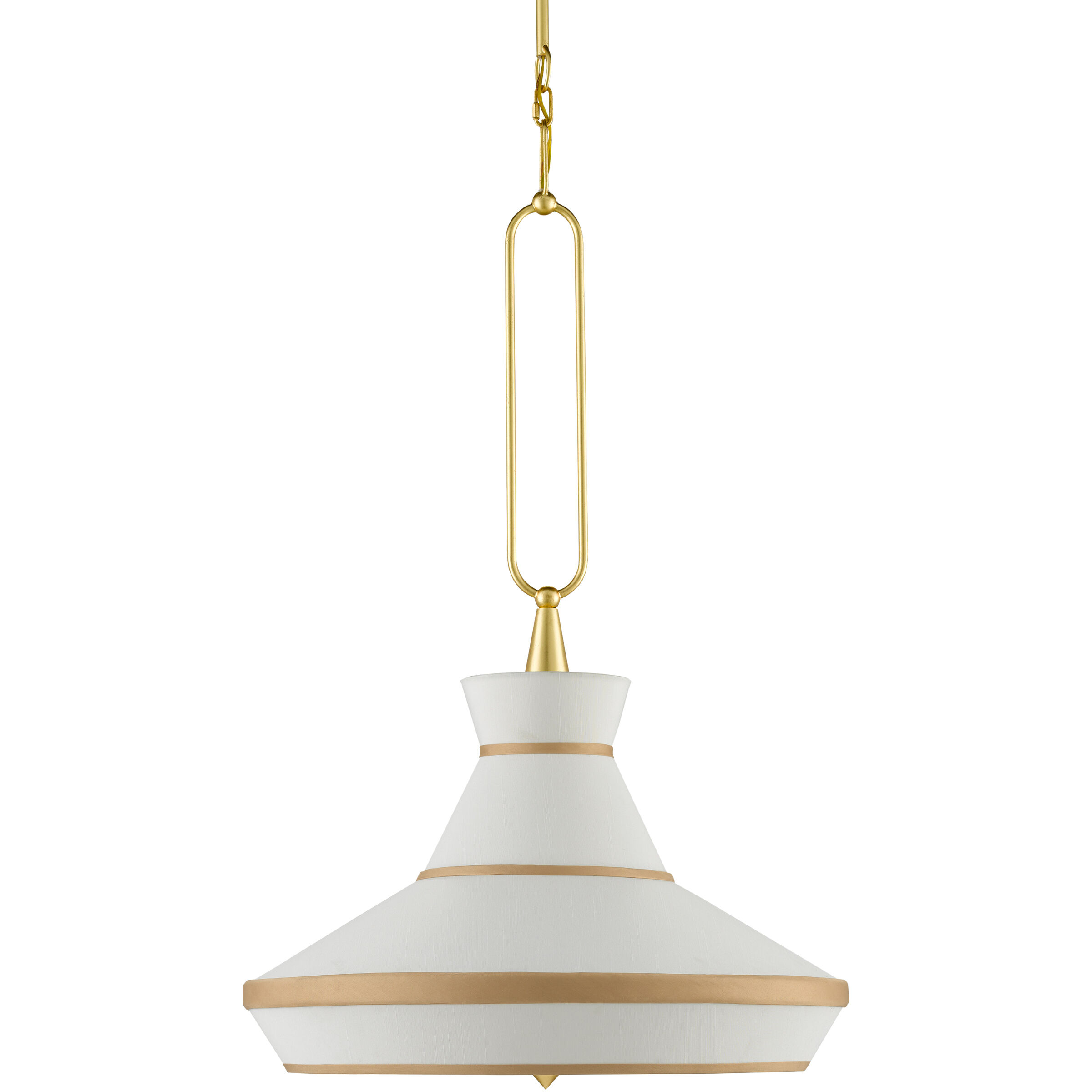 Perth 2 Light 22 inch Gold Leaf/White Pendant Ceiling Light