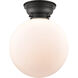 Aditi XX-Large Beacon 1 Light 12 inch Matte Black Flush Mount Ceiling Light in Matte White Glass, Aditi