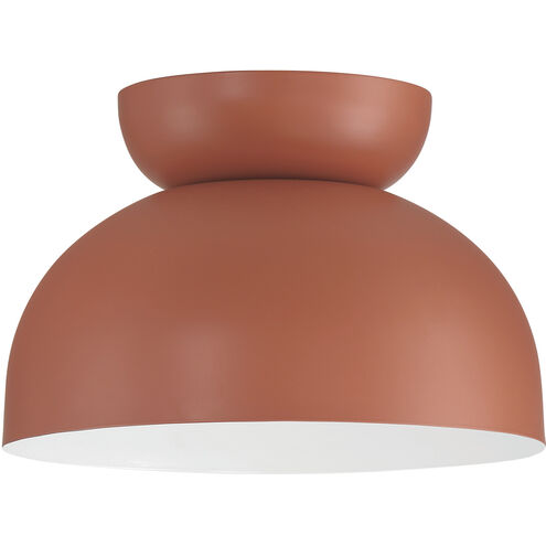 Ventura Dome 1 Light 10.5 inch Baked Clay Flushmount Ceiling Light