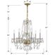 Traditional Crystal 6 Light 23 inch Polished Brass Chandelier Ceiling Light