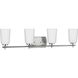 Adley 4 Light 32 inch Brushed Nickel Bath Vanity Light Wall Light