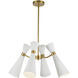 Alora Mood Blake 4 Light 24.13 inch White Chandelier Ceiling Light in White and Aged Gold