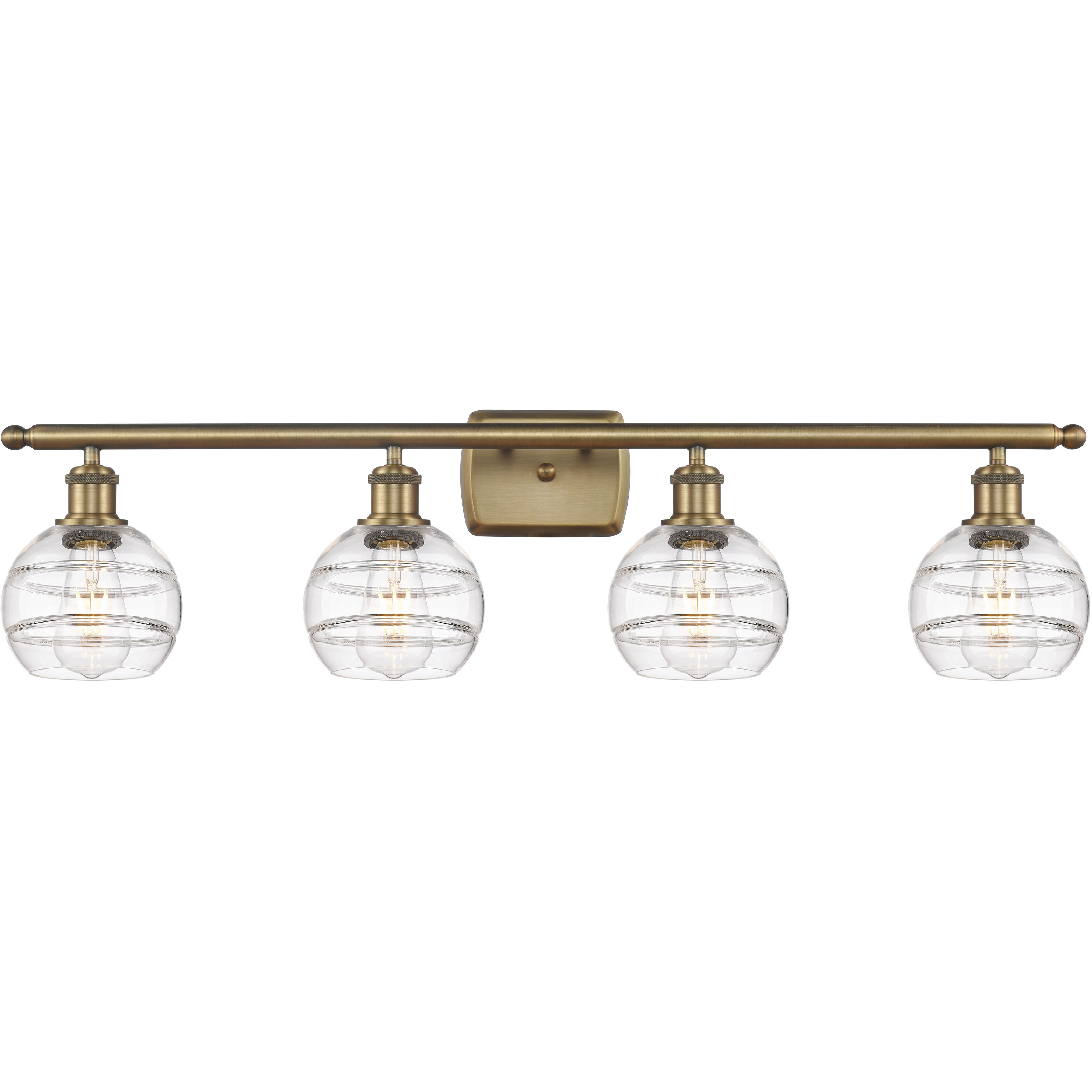 Ballston Rochester 4 Light 35.88 inch Brushed Brass Bath Vanity Light Wall Light