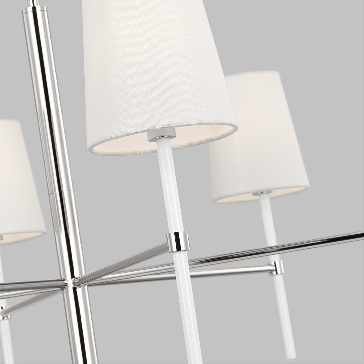 kate spade new york Monroe 6 Light 32 inch Polished Nickel Chandelier Ceiling Light in Polished Nickel / Gloss White