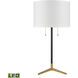 Clubhouse 29 inch 9.00 watt Matte Black with Aged Brass Table Lamp Portable Light