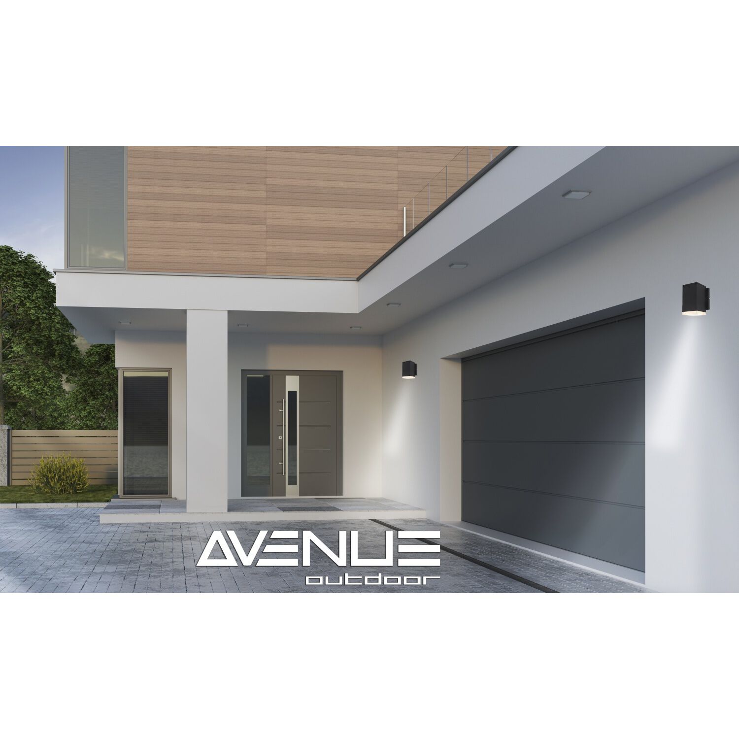 Avenue Outdoor LED 6 inch Black Outdoor Wall Mount