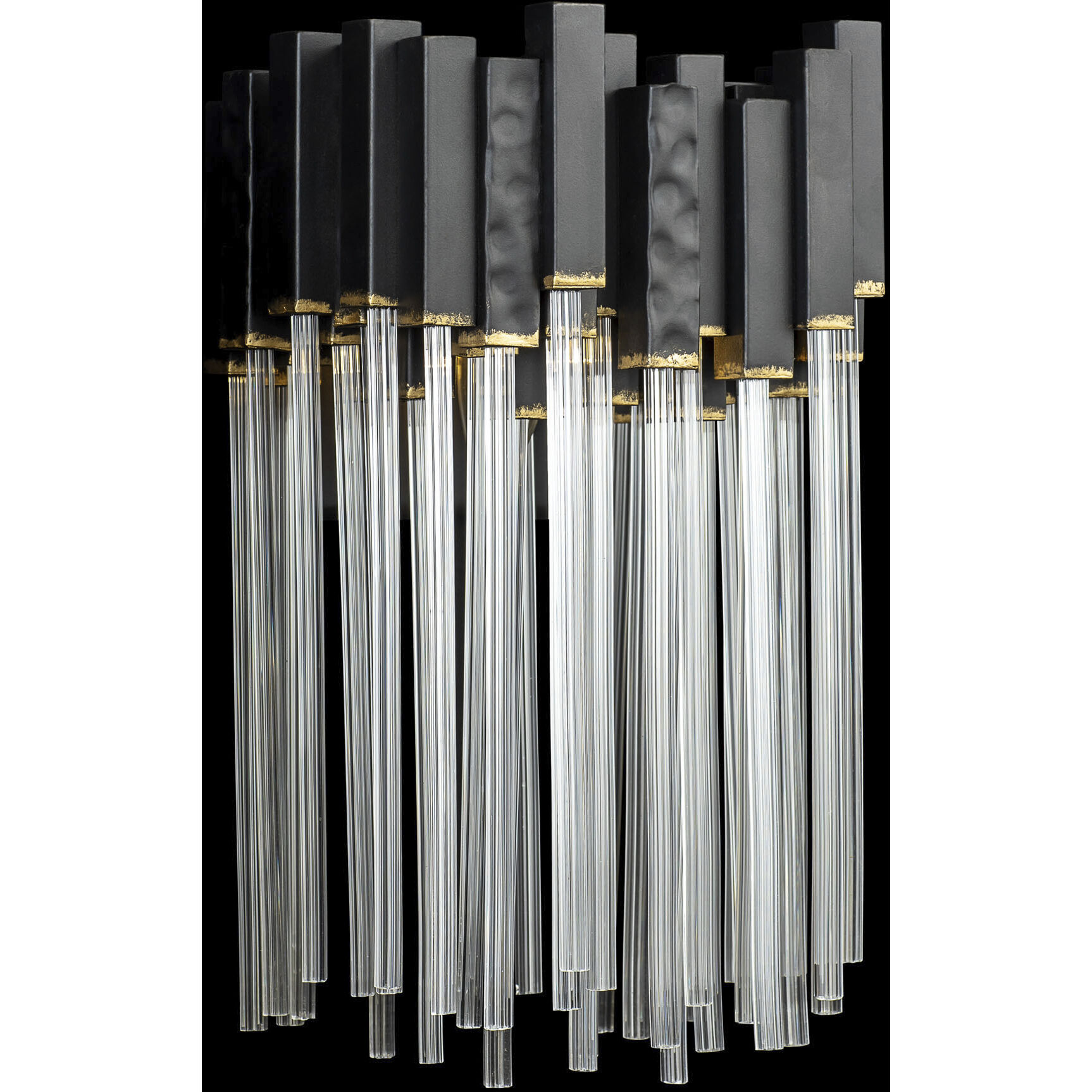 Matrix 1 Light 7 inch Matte Black and French Gold Wall Sconce Wall Light