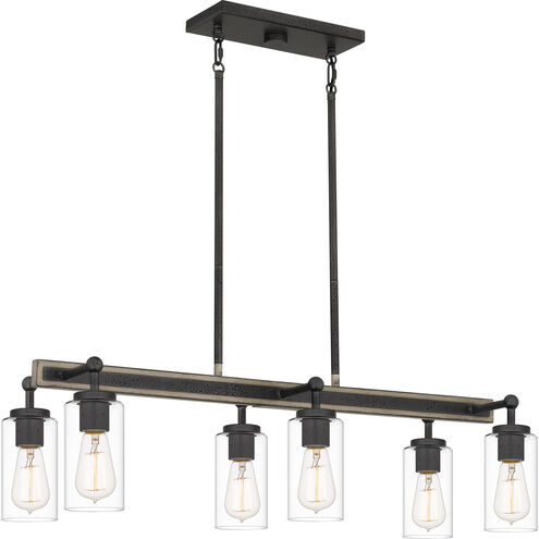Kelleher 6 Light 33.5 inch Distressed Iron Island Light Ceiling Light