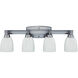 Neighborhood Bridwell 4 Light 28 inch Brushed Polished Nickel Vanity Light Wall Light