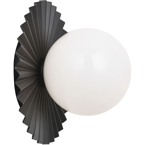 Modern Ruff 9 inch Black Wall Sconce Wall Light