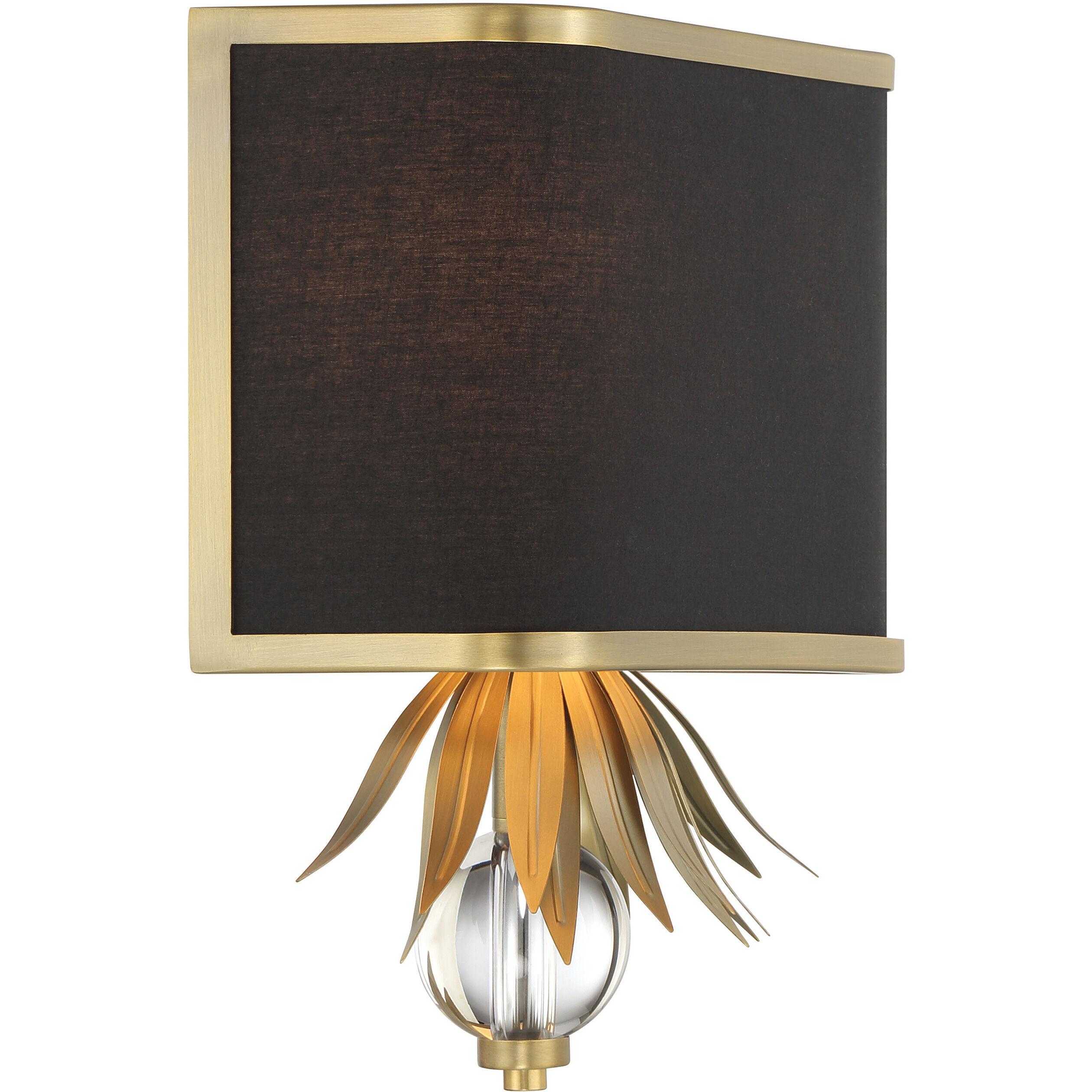 Caprio 2 Light 11 inch Natural Brushed Brass Wall Lamp Wall Light