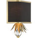 Caprio 2 Light 11 inch Natural Brushed Brass Wall Lamp Wall Light