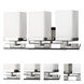 Burgundy 3 Light 16 inch Polished Nickel Vanity Light Wall Light
