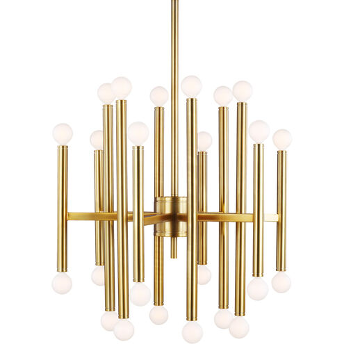 TOB by Thomas O'Brien Beckham Modern 24 Light 23 inch Burnished Brass Chandelier Ceiling Light