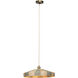 Parasol 1 Light 19.75 inch Antique Brass Pendant Ceiling Light, Lifestyle, Small