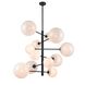 Delilah LED 43 inch Black Chandelier Ceiling Light