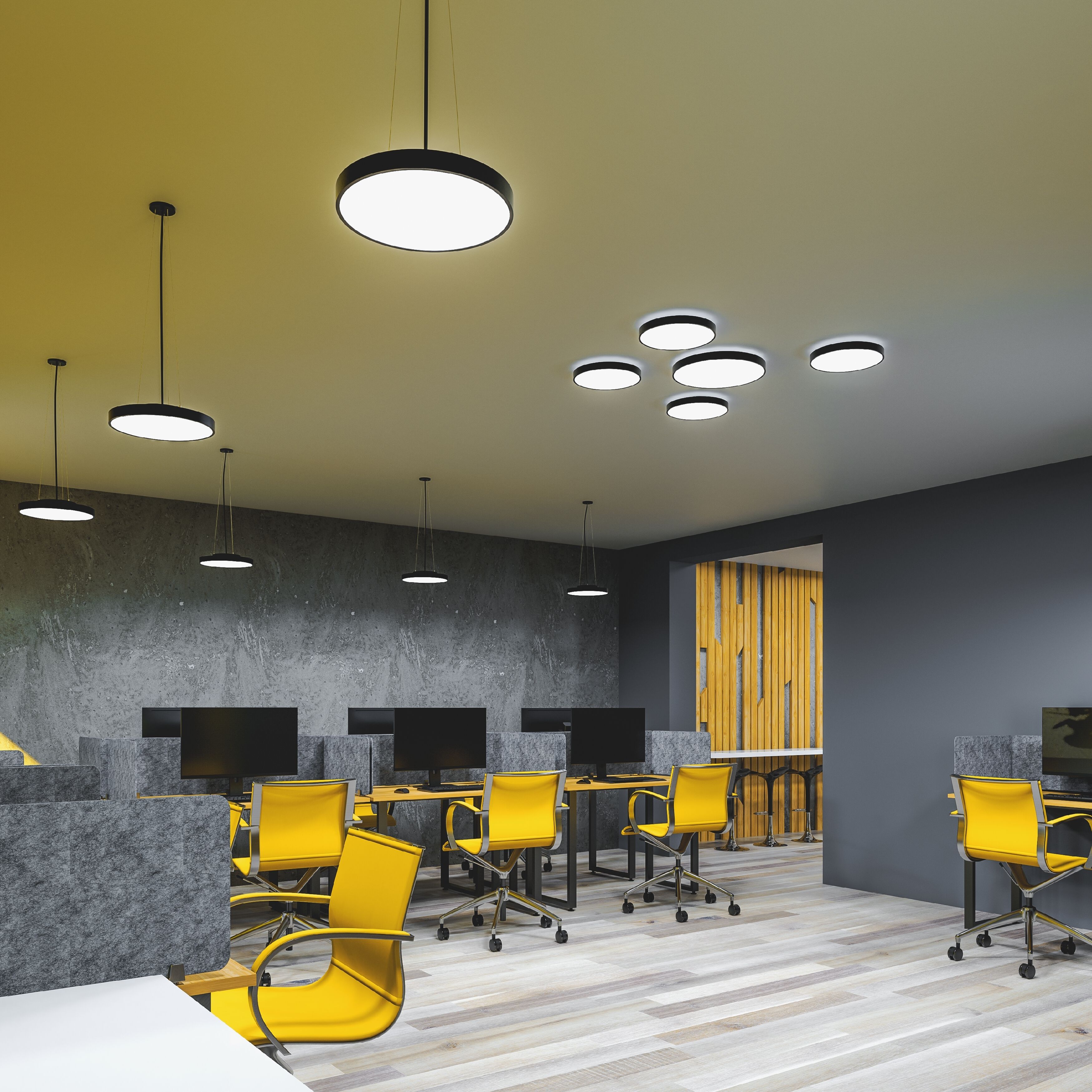 Rhythm LED 18 inch Black Pendant Ceiling Light