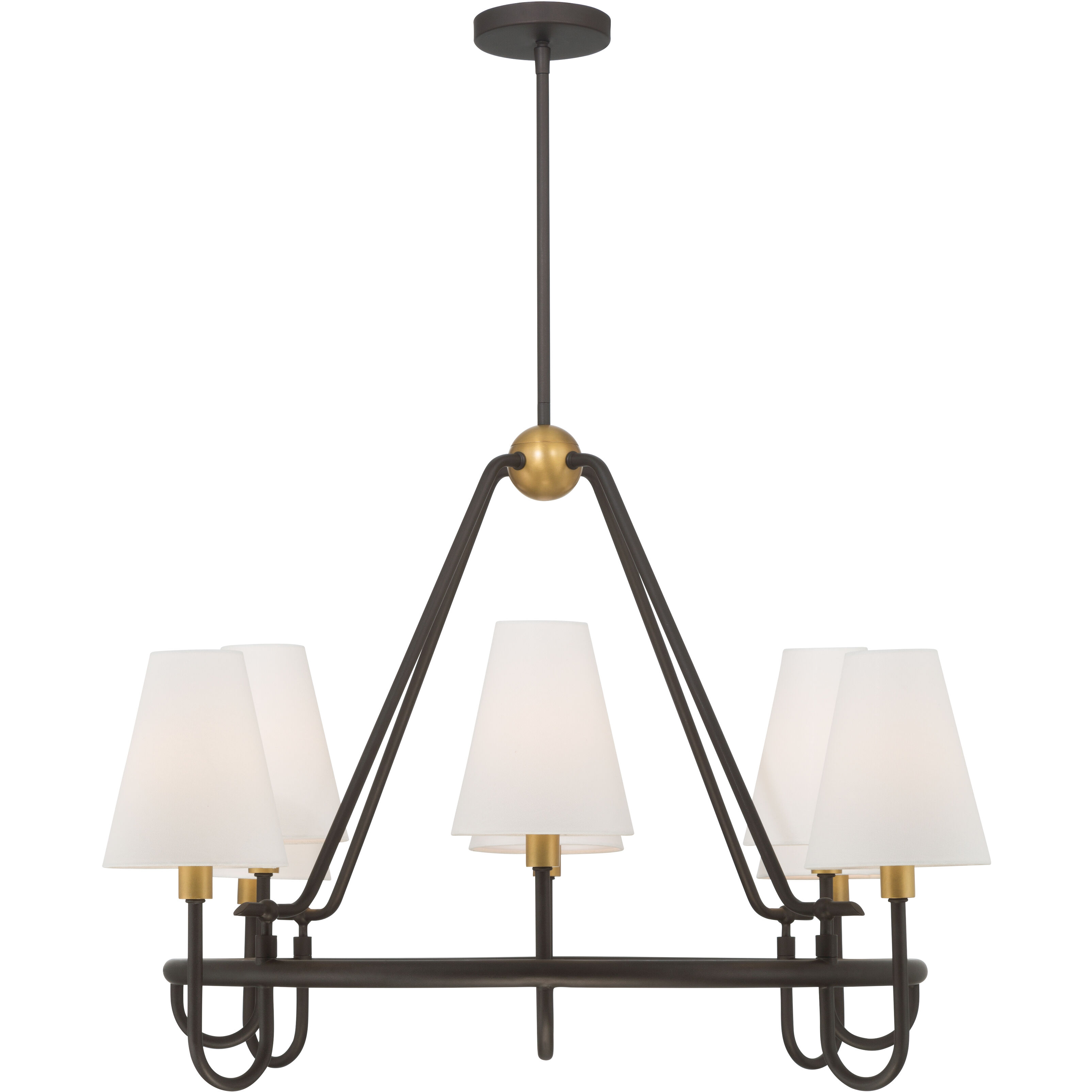 Bellforge 8 Light 38 inch Legacy Brass and Dark Bronze Pendant Ceiling Light