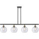 Ballston Athens 4 Light 48 inch Black Antique Brass Island Light Ceiling Light