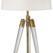 Brigitte 42 inch 150.00 watt Natural Brass / Clear Table Lamps Portable Light