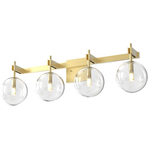 Courcelette 4 Light 26 inch Venetian Brass Vanity Light Wall Light