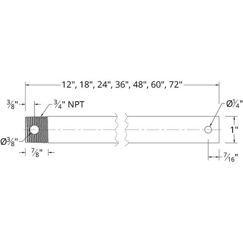 72 in. Automotive Silver Fan Downrod for Modern Forms or WAC Lighting Fans 72 in. Automotive Silver Fan Downrod for Modern Forms or WAC Lighting Fans