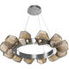 Gem LED 36 inch Classic Silver Chandelier Ceiling Light in 3000K LED, Bronze, Radial Ring