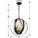 Luna 4 Light 16 inch English Bronze and Antique Gold Chandelier Ceiling Light