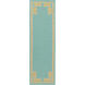 Alameda 96 X 30 inch Aqua, Lime, Light Gray Rug