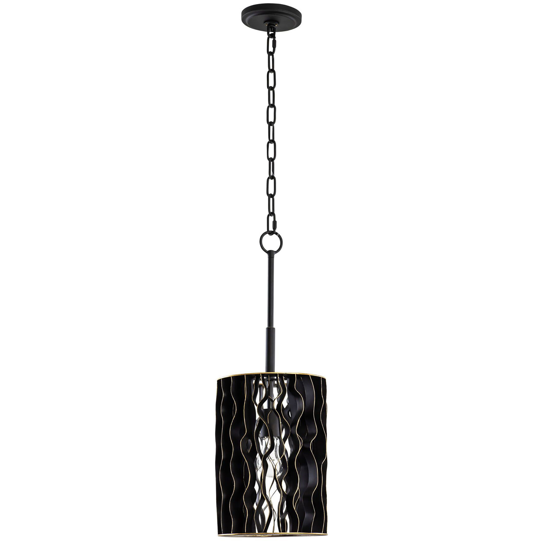 Estela 1 Light 8.5 inch Matte Black Mini Pendant Ceiling Light, Smithsonian Collaboration