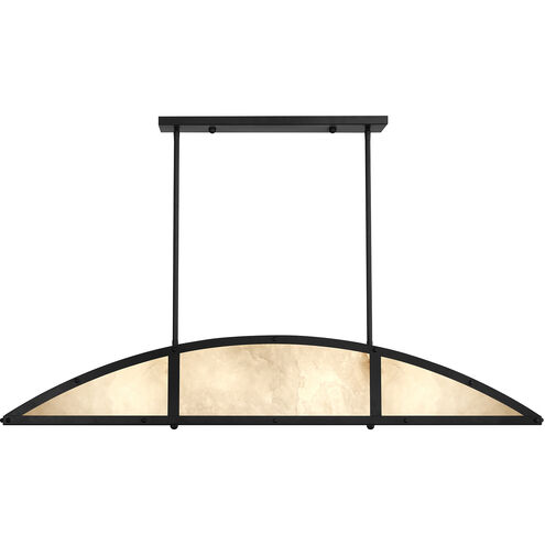 Legacy 4 Light 46 inch Matte Black Linear Chandelier Ceiling Light