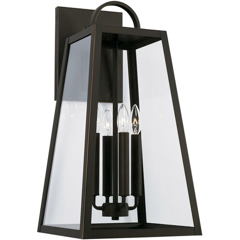 Leighton 4 Light 23 inch Oiled Bronze Outdoor Wall Lantern