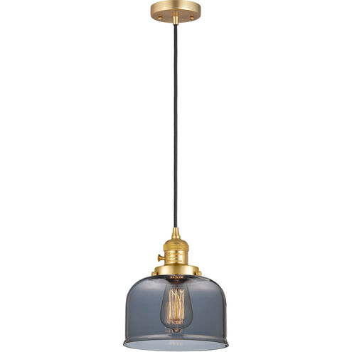 Franklin Restoration Bell LED 8 inch Satin Gold Mini Pendant Ceiling Light