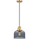 Franklin Restoration Bell LED 8 inch Satin Gold Mini Pendant Ceiling Light