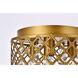 Tully 3 Light 10 inch Brass Flush Mount Ceiling Light