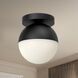 Monae 1 Light 6 inch Black Flush Mount Ceiling Light