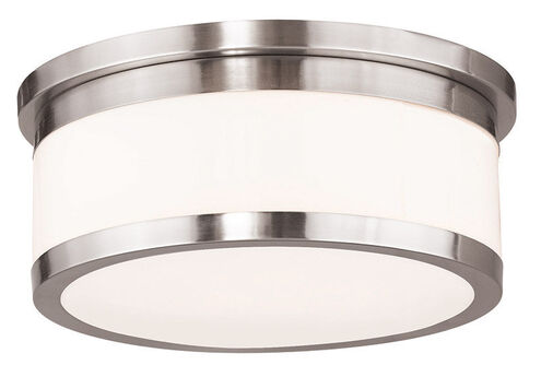 Stafford 3 Light 14 inch Brushed Nickel Flush Mount Ceiling Light