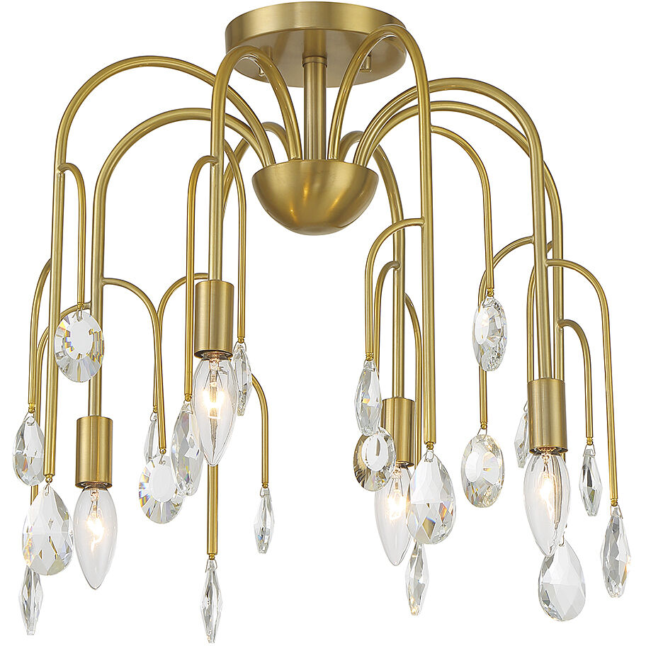 Anholt 4 Light 16.5 inch Noble Brass Convertible Semi-Flush or Pendant Ceiling Light