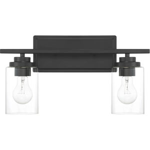 Clark 2 Light 17.38 inch Flat Black Vanity Light Wall Light