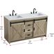 Austin 60 X 34 inch Natural Oak Bathroom Vanity Cabinet
