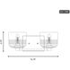 Drew & Jonathan Lochdale 2 Light 14.75 inch Brushed Nickel Vanity Light Wall Light, Medium