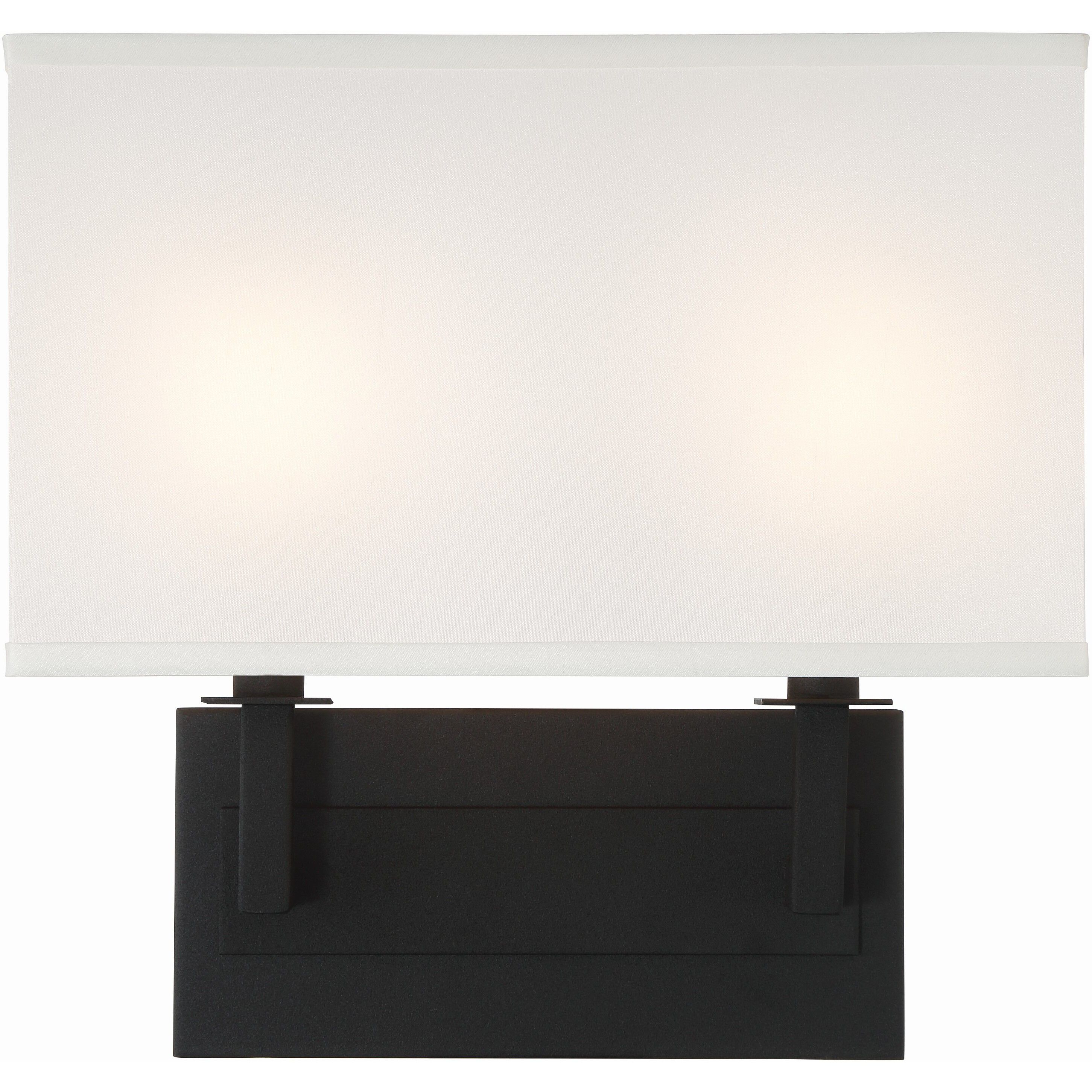 Durham Bath Wall Light in Black Forged