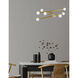 Wand 8 Light 36 inch Aged Brass Chandelier Ceiling Light